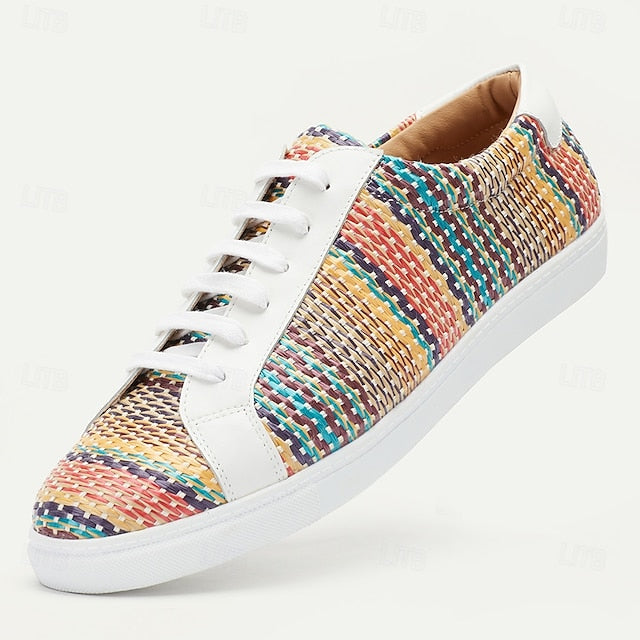 Men's Trendy – Woven Nylon Knit Sneakers Multicolor