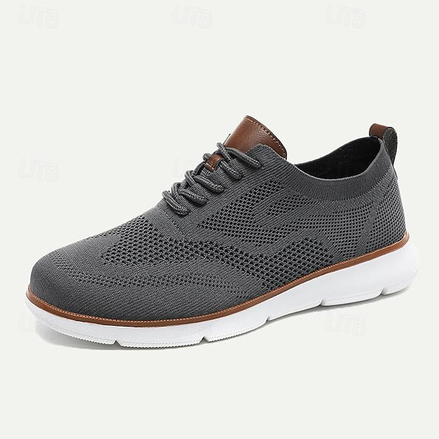 Men's Walking Casual Knit Lightweight Sneakers - Breathable