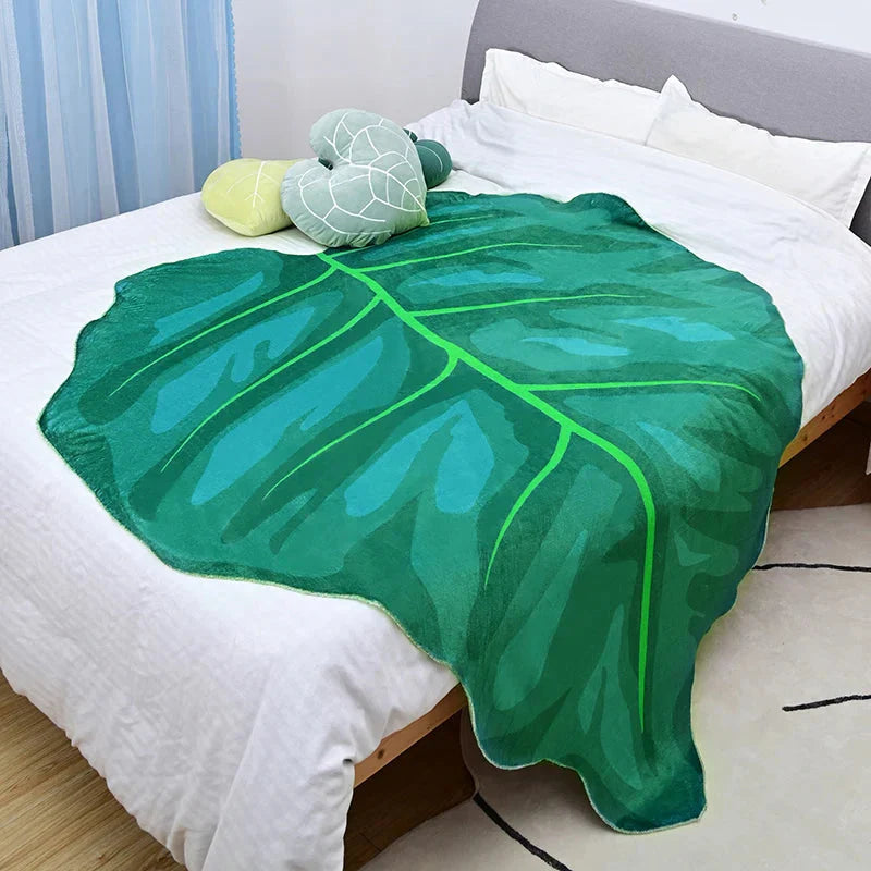 Super Soft Giant Leaf Blanket for Bed / Sofa