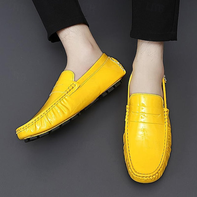 Penny Leather PU Slip-Ons Loafers Driving Men's