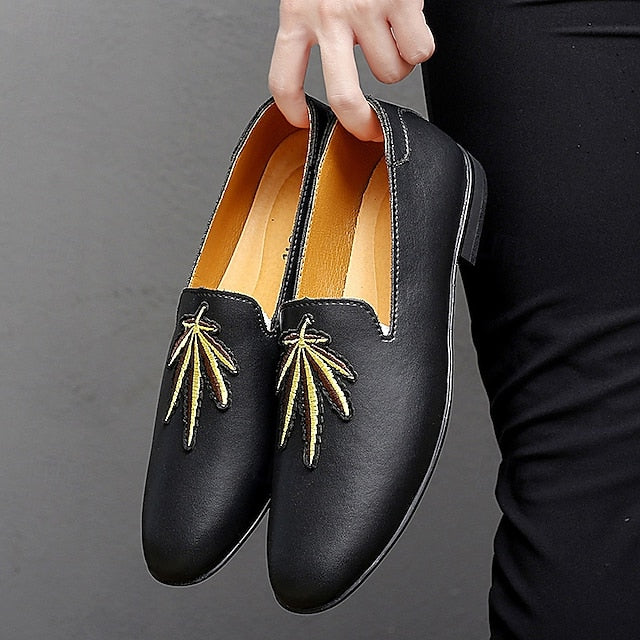 Faux Men's with - White Prom Loafers Shoes Leather Feather