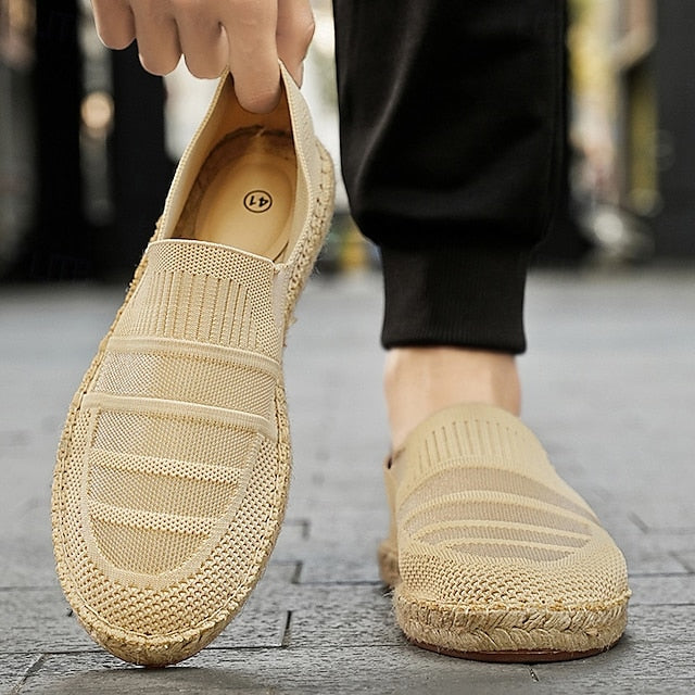 Woven Beige Vacation with Design Espadrilles Men's –