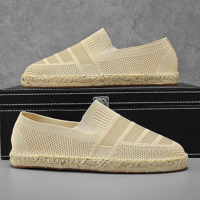 Woven Beige Vacation with Design Espadrilles Men's –
