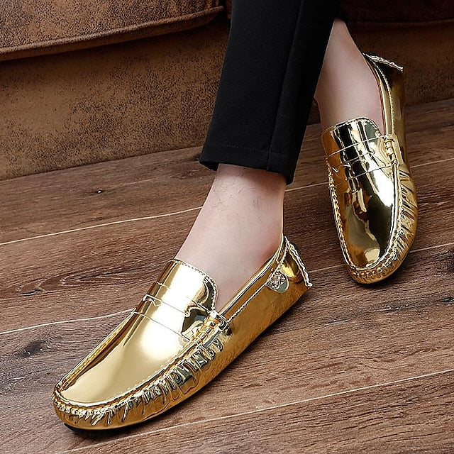 Penny Leather PU Slip-Ons Loafers Driving Men's