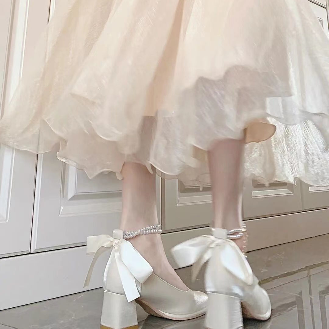 Dance On The Bow Mary Jane Shoes - Lovesickdoe Lovesickdoe