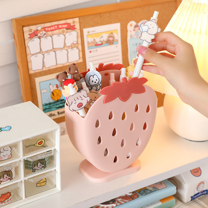 Strawberry Desktop Organizer Storage Bucket MK18667 Susan