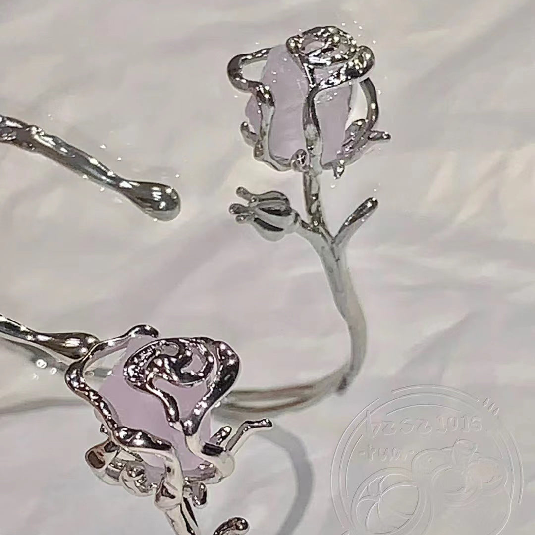 Stone Rose Adjustable Bracelet - Heartzcore Heartzcore