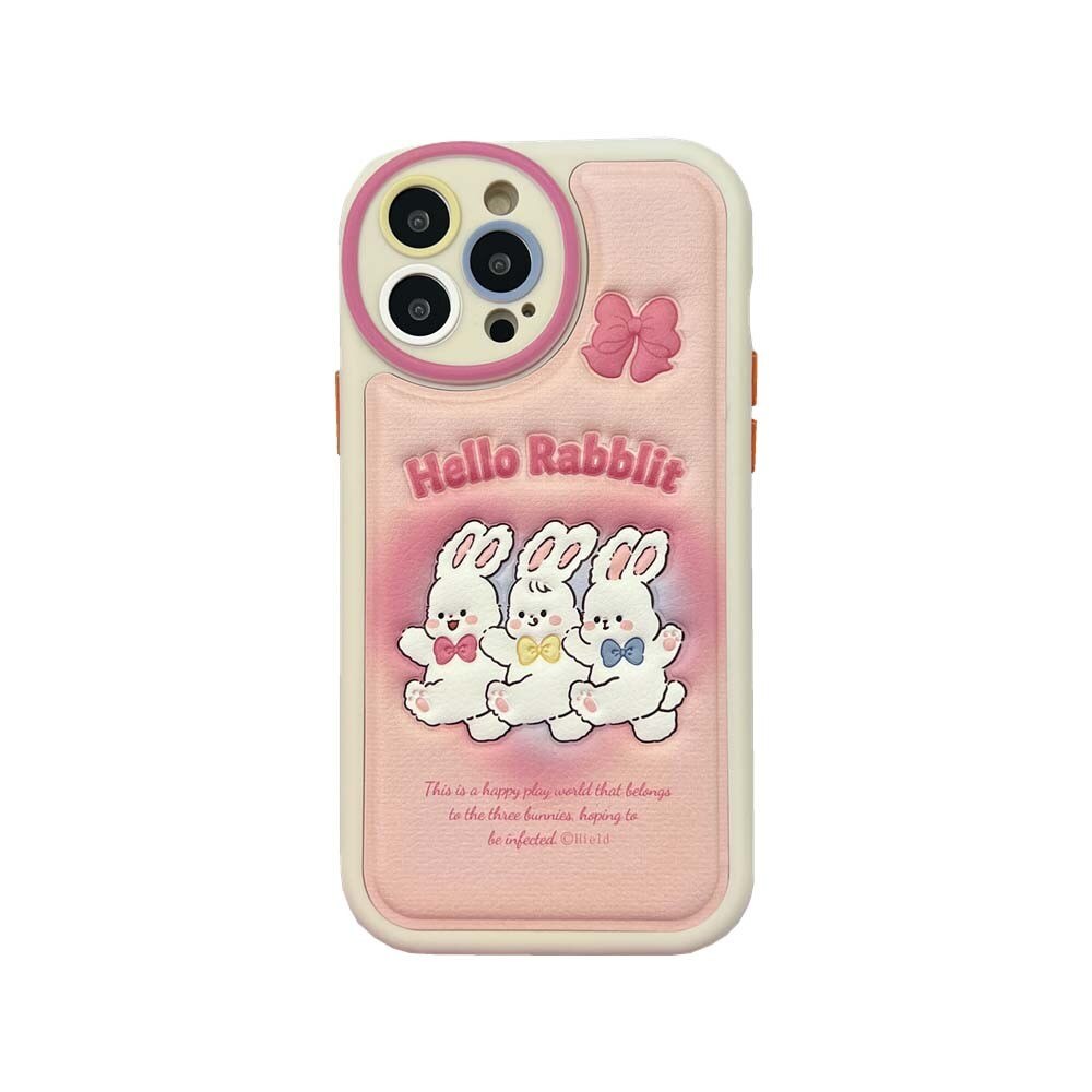 Cute Leather Pink Bow Bunny Phone Case MK18914 Susan