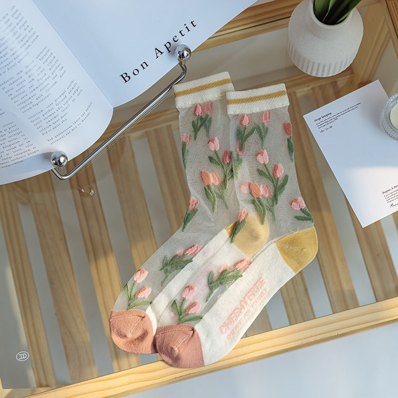 Tulip Flower Socks MK18676 Susan