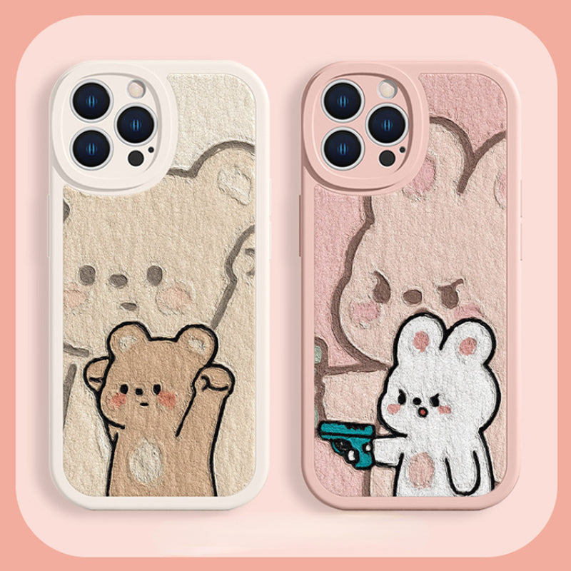 Lovely Cute Yawn Cat Gemstone Phone Case Susan