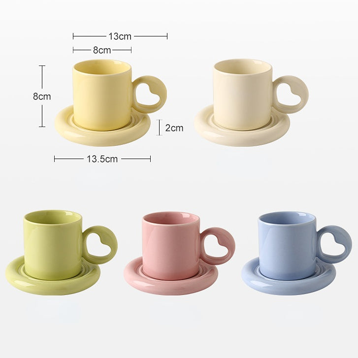 Heart-shaped Cup and Plate - Heartzcore Heartzcore