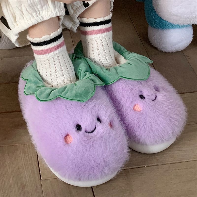 Warm Plush Vegetable Slippers Susan