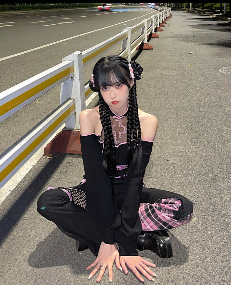 Kawaii Harajuku Black Pink Outfits ON812 ONI