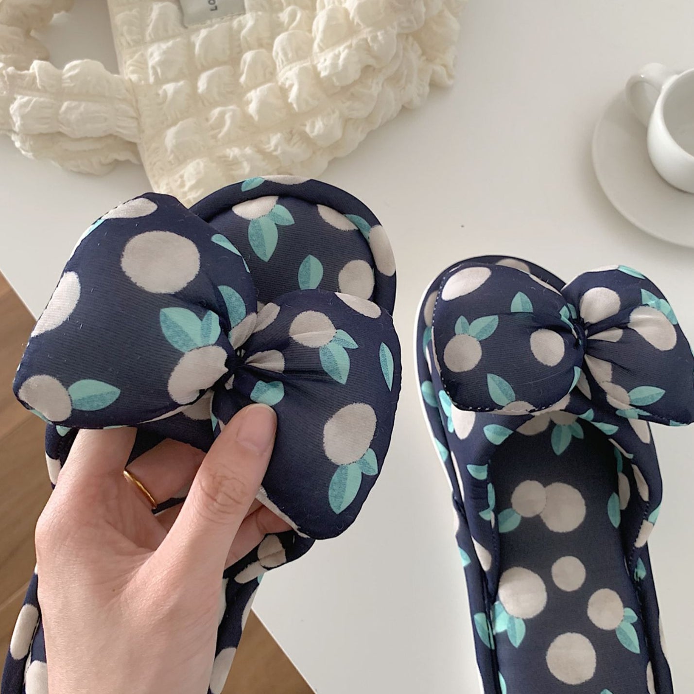 Cute Bow Soft Bottom Slippers Susan