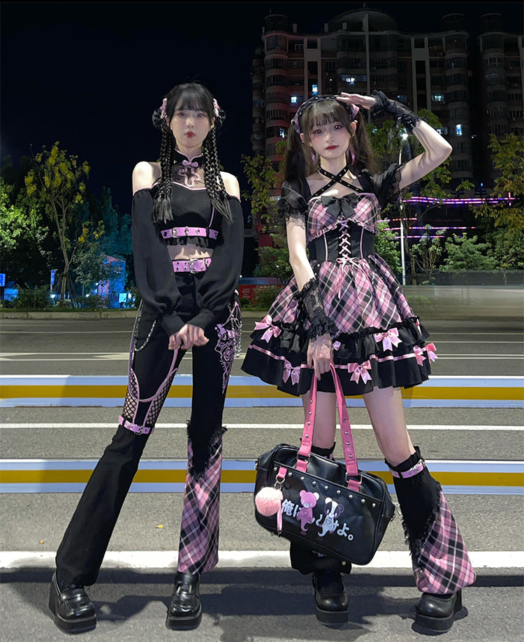 Kawaii Harajuku Black Pink Outfits ON812 ONI