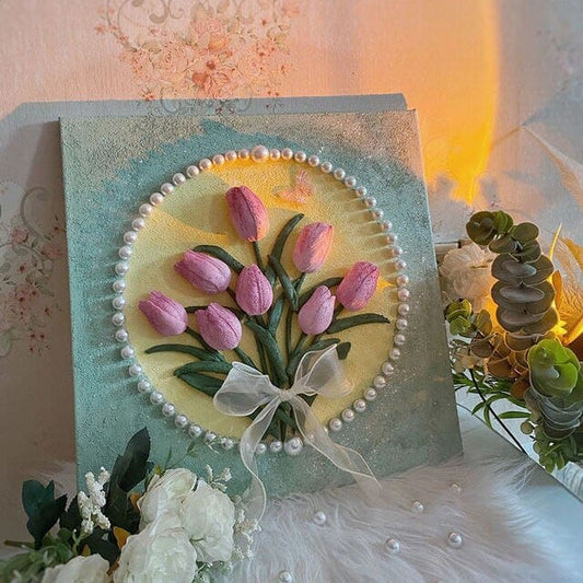 3D DIY Tulip Pearl Painting Decoration KawaiiMoriStore