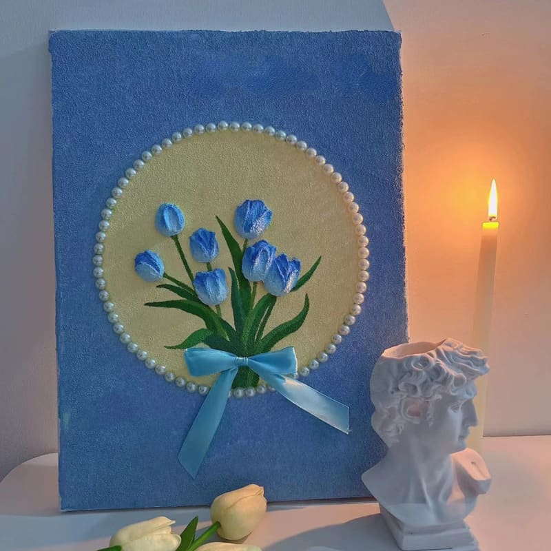 3D DIY Tulip Pearl Painting Decoration KawaiiMoriStore