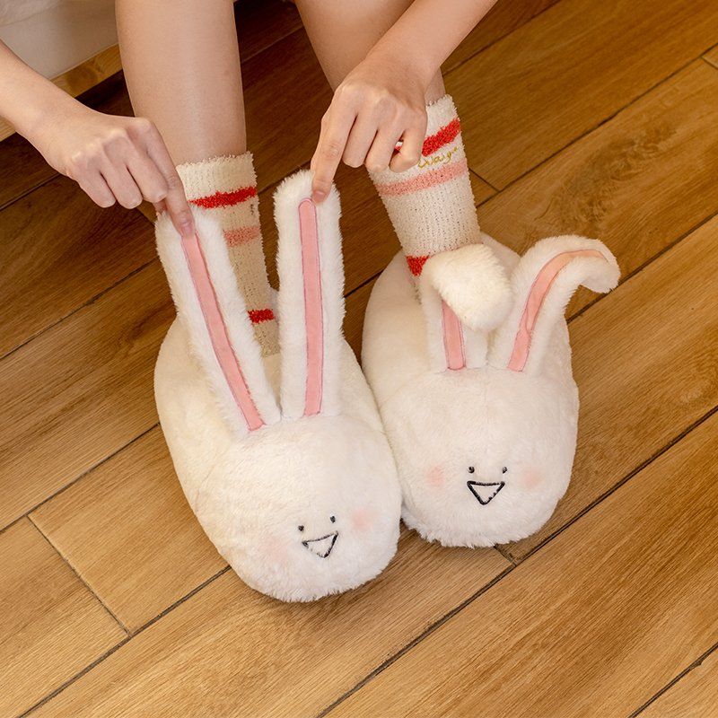 Long Ear Bunny Fluffy Slippers - Kimi MK Kawaii Store