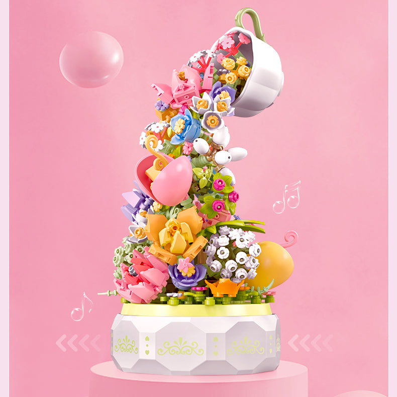 Building Block Flower Music Box - Heartzcore MK18882 Heartzcore