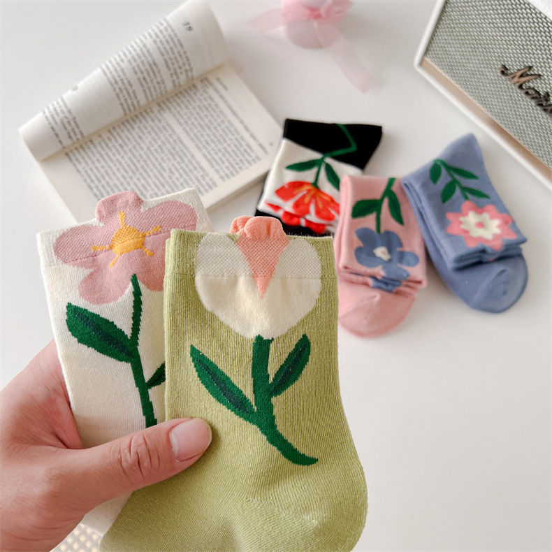 Flowers Candy Color Socks MK18879 Susan