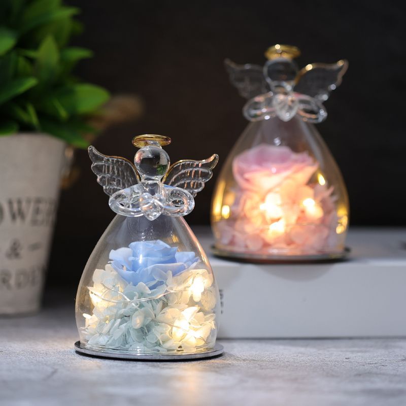 Angel Everlasting Flower Led Gift MK Kawaii Store