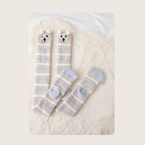 Fluffy Friends Animal Winter Long Socks MK18626 Susan