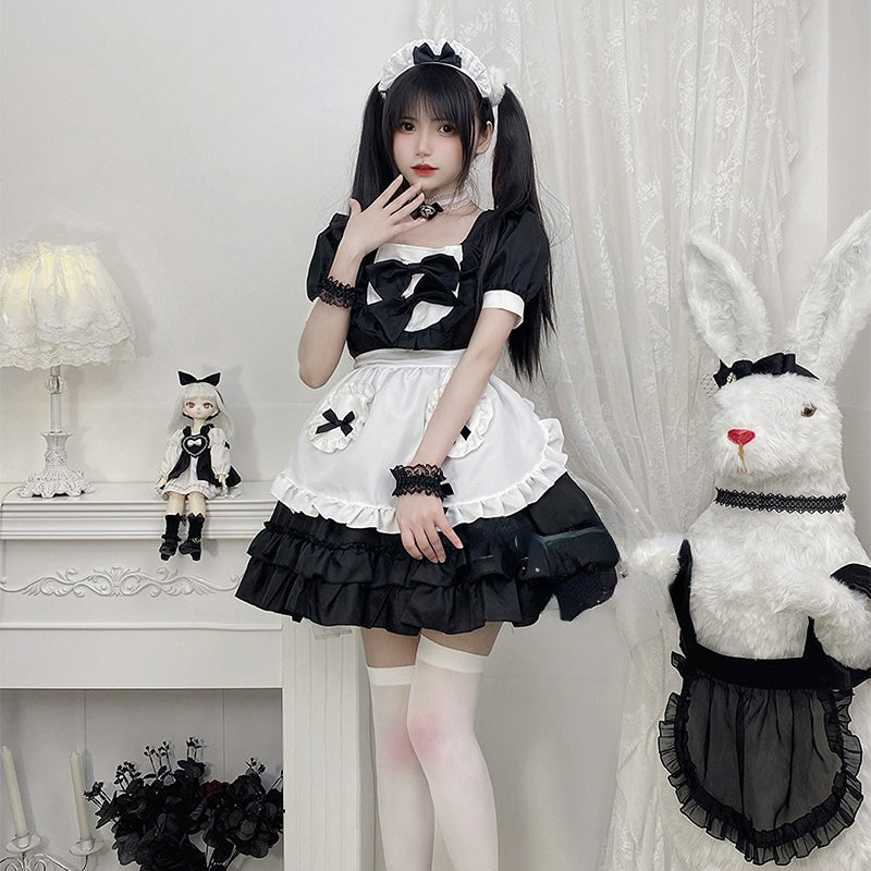 2 Colors Sweet Bows Maid Dress ON645 MK Kawaii Store