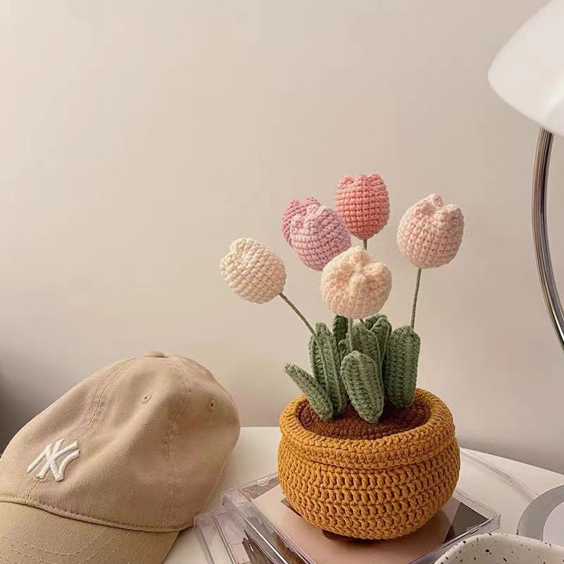 DIY knitted tulip pot decoration MK18502 MK Kawaii Store
