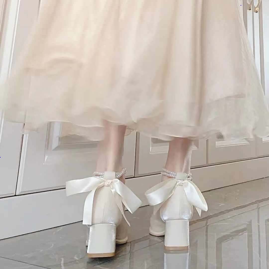 Dance On The Bow Mary Jane Shoes - Lovesickdoe Lovesickdoe