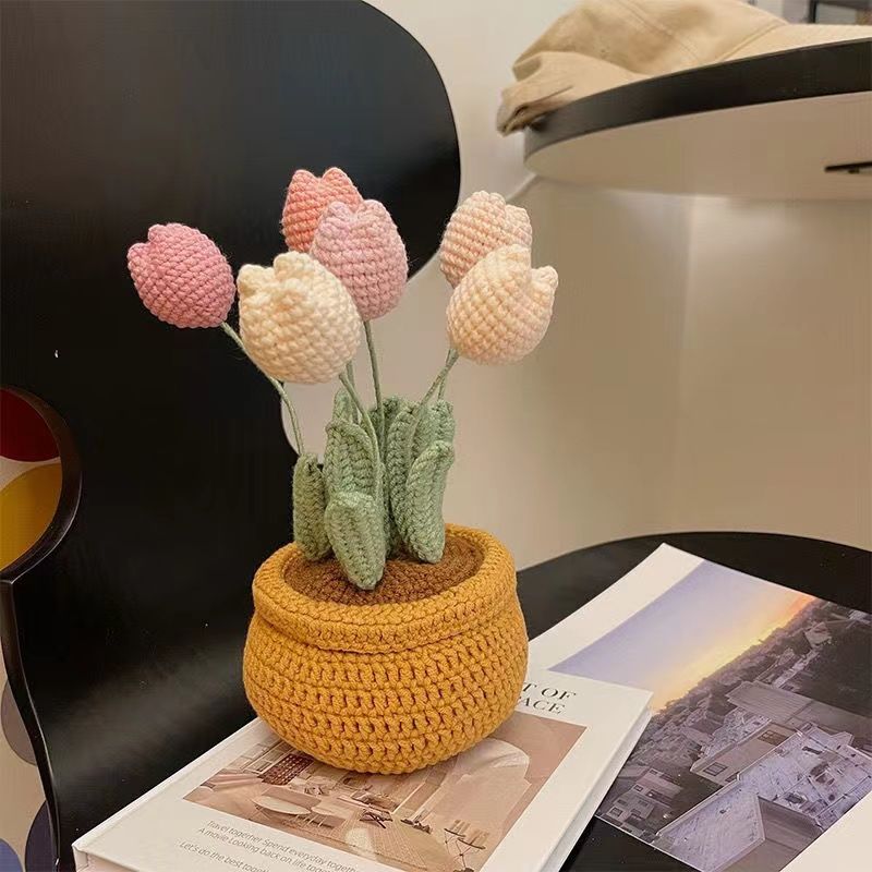 DIY knitted tulip pot decoration MK18502 MK Kawaii Store
