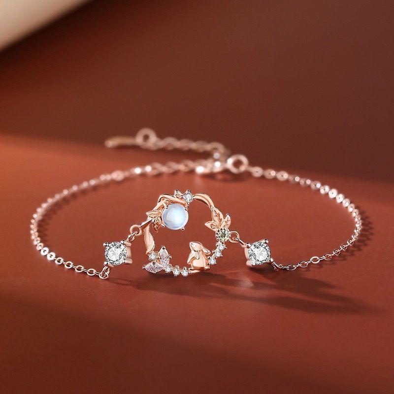 Fairy Rabbit Bunny Moonstone Necklace Susan