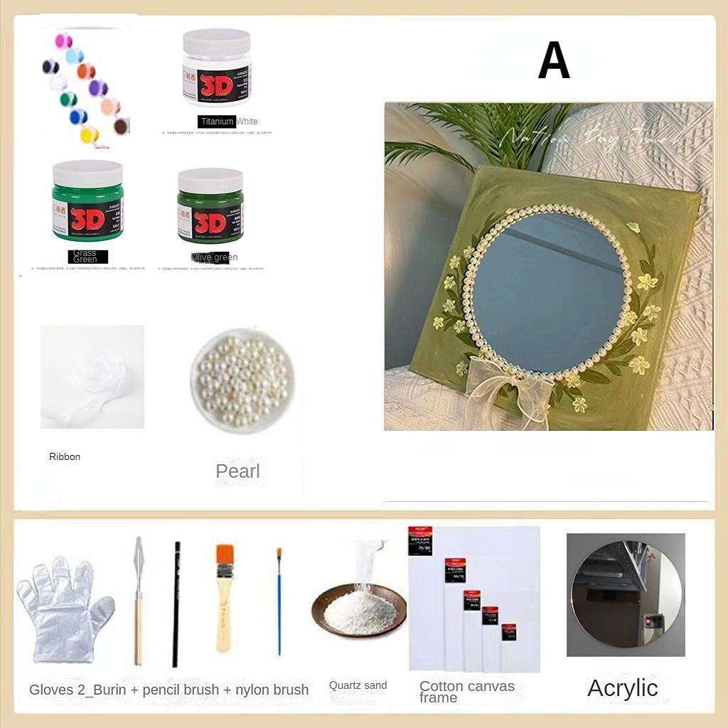 DIY 3D Flower Mirror Frame MK Kawaii Store