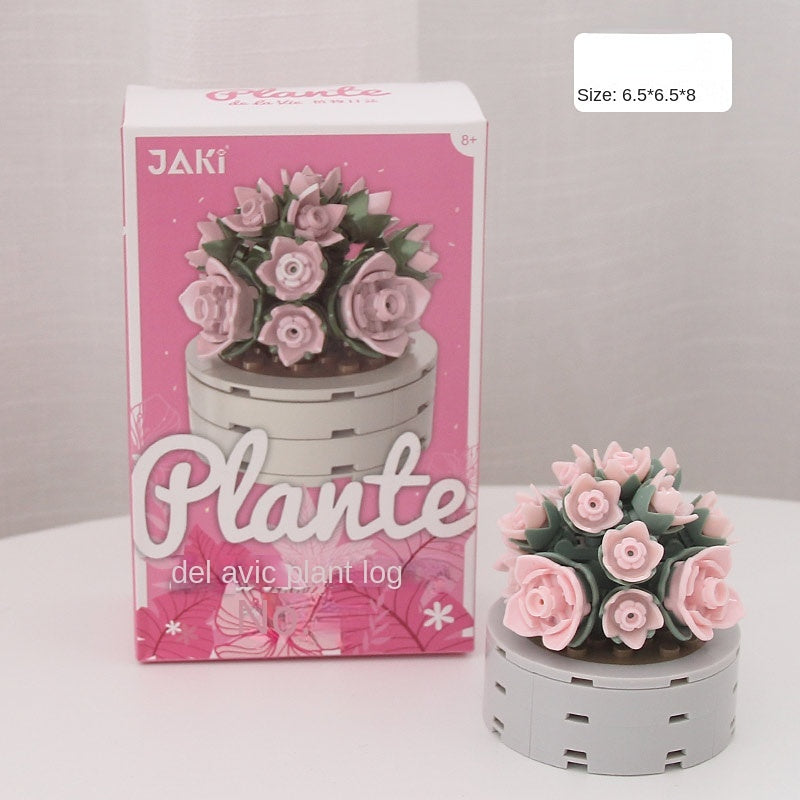 DIY Potted Plants Flowers Blocks Susan