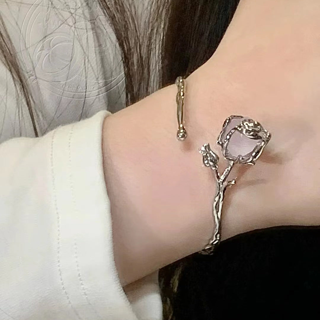Stone Rose Adjustable Bracelet - Heartzcore Heartzcore