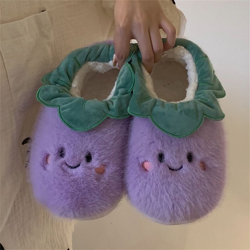 Warm Plush Vegetable Slippers Susan
