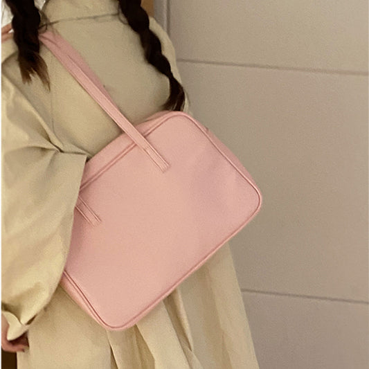 Leather Bag Color Tote Shoulder Bag - Heartzcore Heartzcore