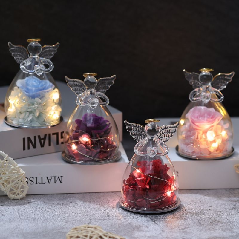 Angel Everlasting Flower Led Gift MK Kawaii Store
