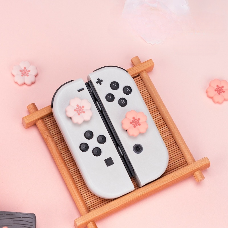 Kawaii Nintendo Switch OLED Kawaii Pink Sakura Thumb Grips ON780 Cospicky