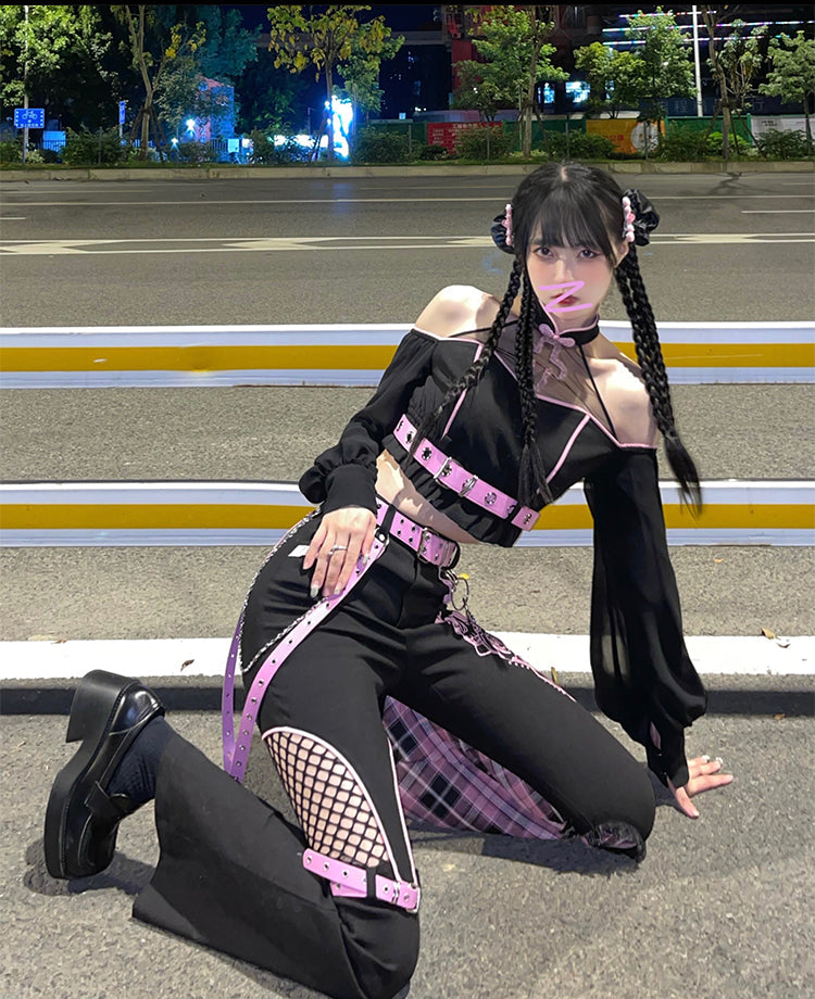 Kawaii Harajuku Black Pink Outfits ON812 ONI