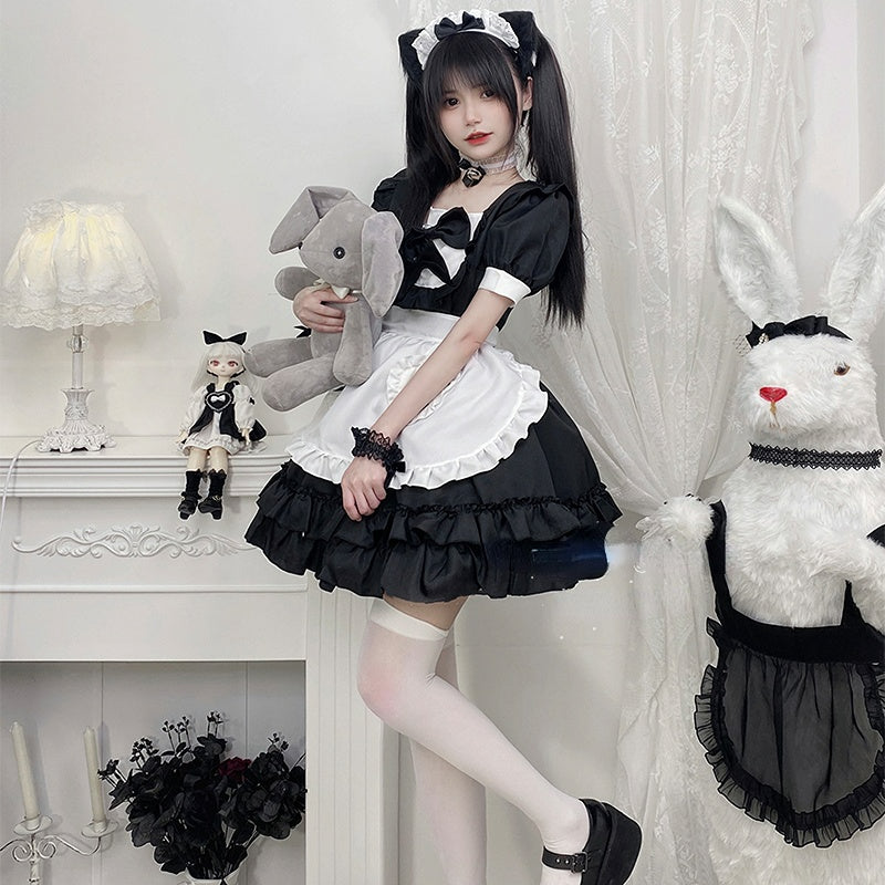 2 Colors Sweet Bows Maid Dress ON645 MK Kawaii Store