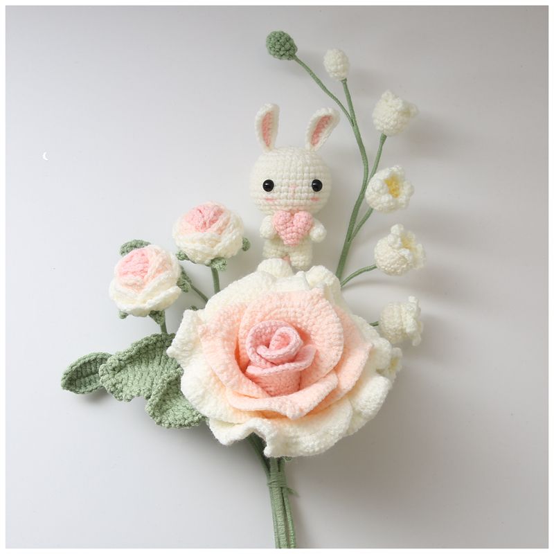 DIY Crochet Bunny Flowers Bouquet MK18960 Susan