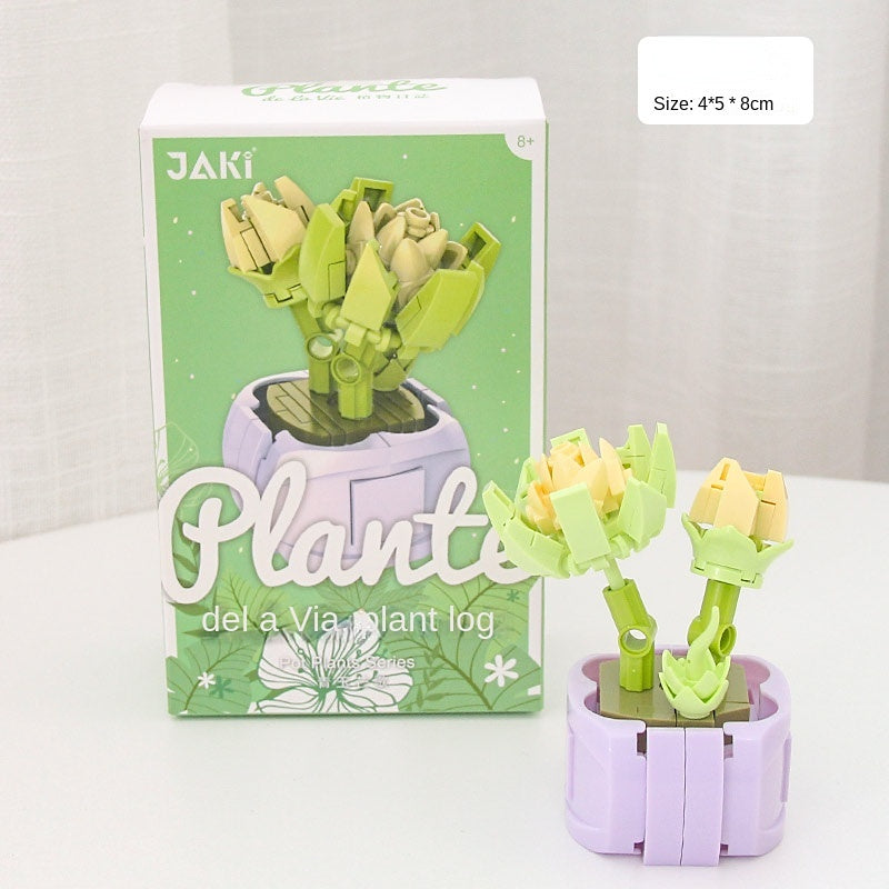DIY Potted Plants Flowers Blocks Susan