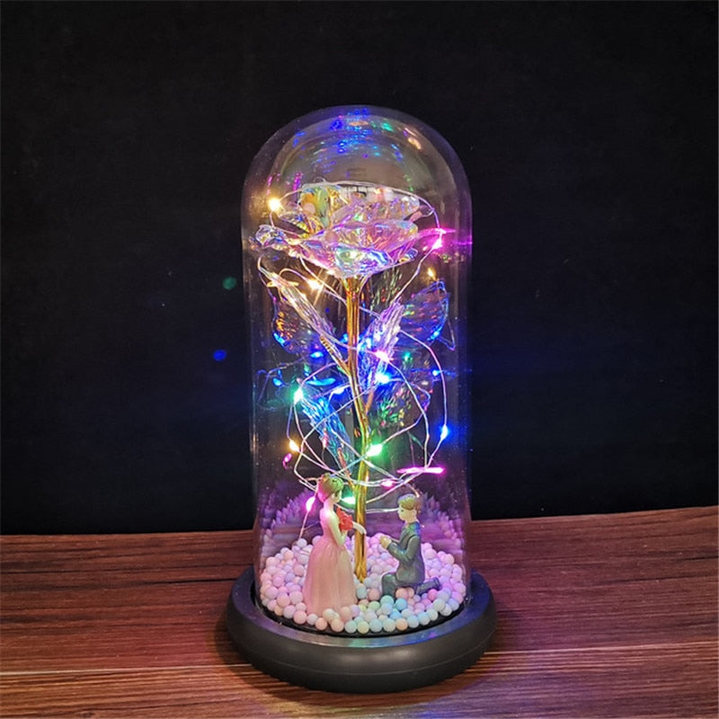 Rose LED Light In Glass MK Kawaii Store