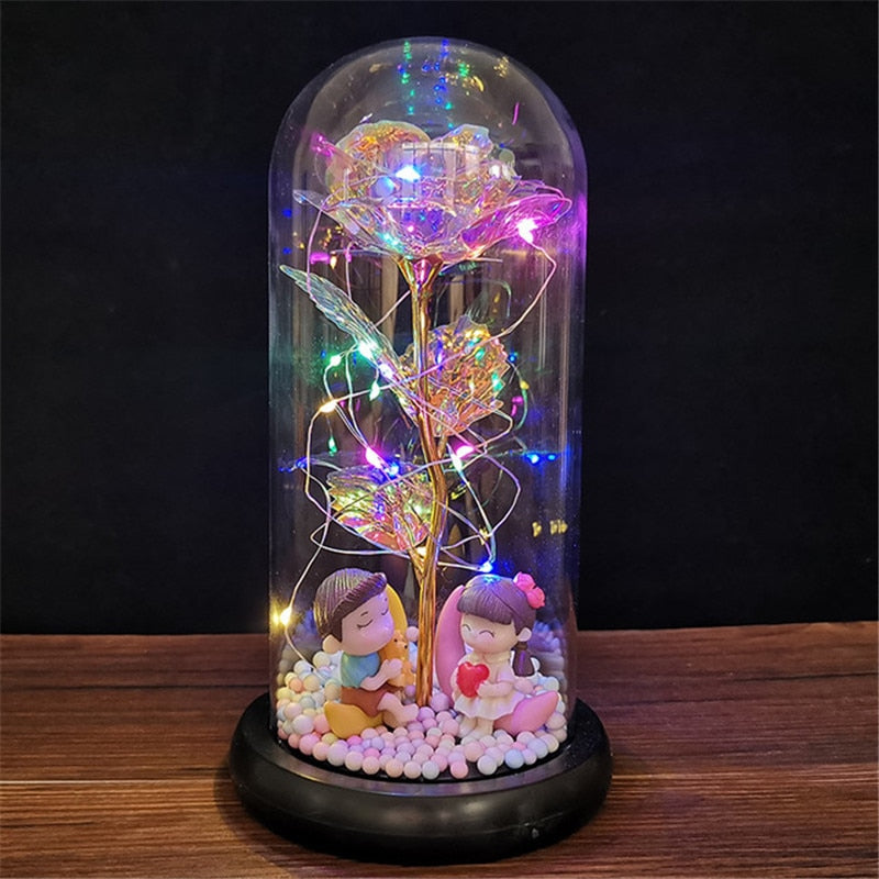 Rose LED Light In Glass MK Kawaii Store