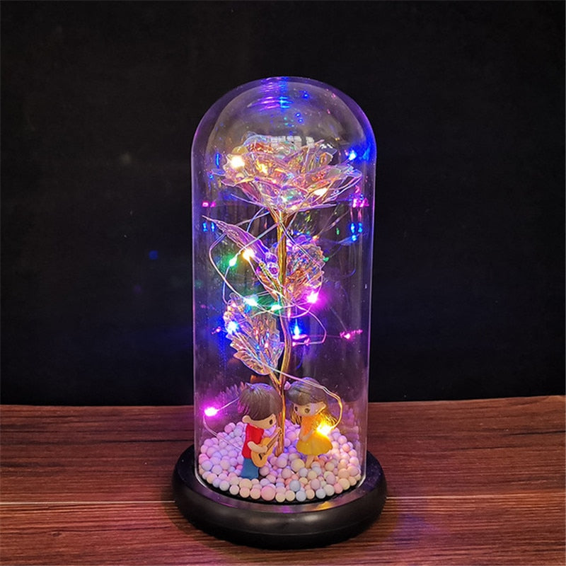 Rose LED Light In Glass MK Kawaii Store