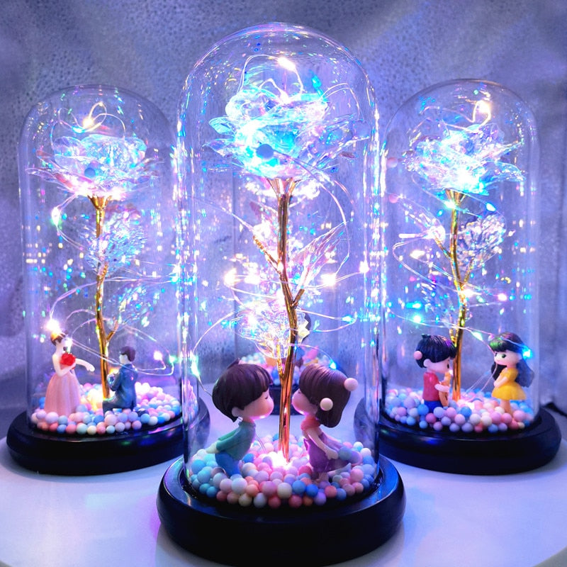 Rose LED Light In Glass MK Kawaii Store