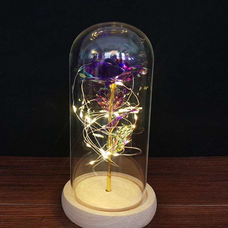 Rose LED Light In Glass MK Kawaii Store