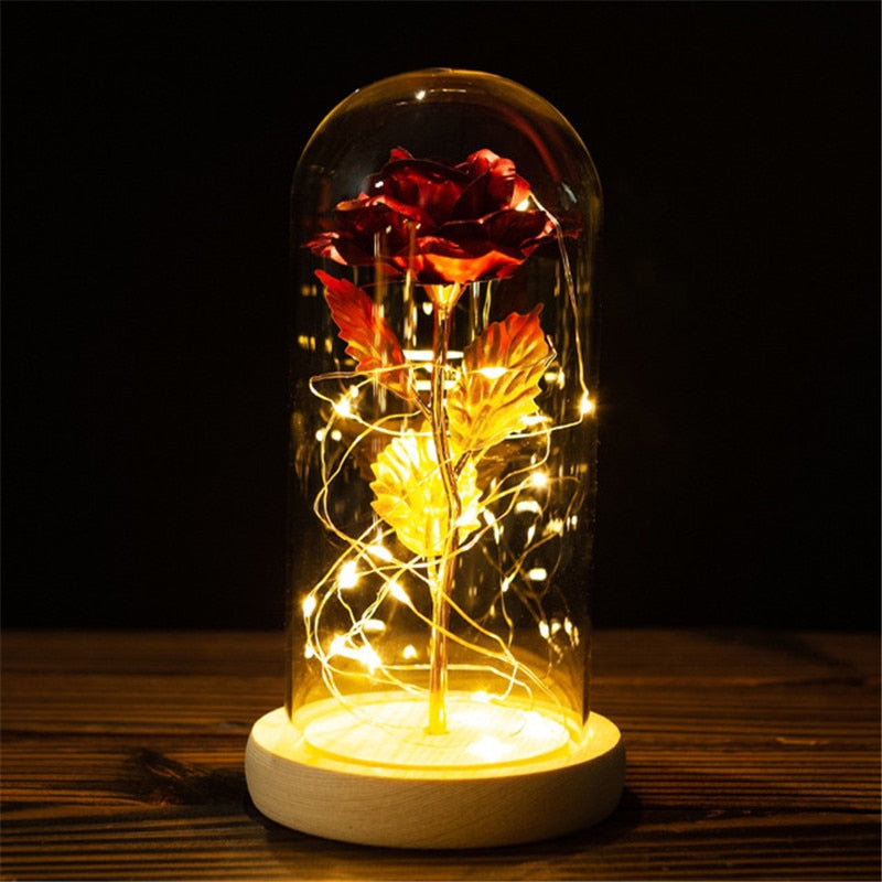 Rose LED Light In Glass MK Kawaii Store