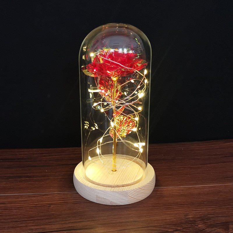 Rose LED Light In Glass MK Kawaii Store