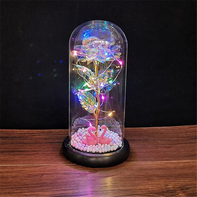Rose LED Light In Glass MK Kawaii Store